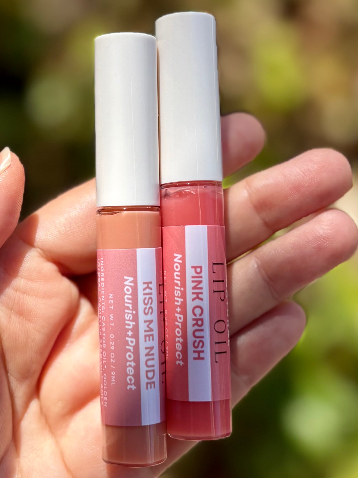 Lip Oil - Pink and Nude - Nourish and Protect
