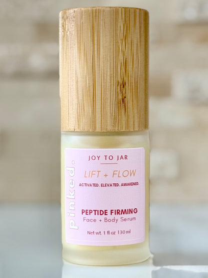 PINKED. Lift &amp; Flow Peptide Firming Face and Body Serum - Travel Size